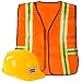 Funny Party Hats Construction Worker Costume for Kids - Construction Costume - Construction Hat and Costume Vest Yellow