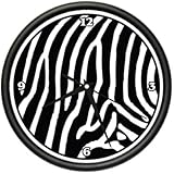 ZEBRA ~Wall Clock~ animal print home bedroom decor gift