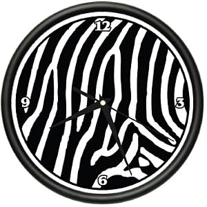 ZEBRA ~Wall Clock~ animal print home bedroom decor gift