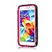 S5 Case,Galaxy S5 Case, OMIU(TM) Forest Pattern Hybrid Hard Soft Combo Shock-Absorption Bumper Back Case Cover Protector Fit For Samsung Galaxy S5 i9600(Rose Red), Sent Screen Protector+Stylus