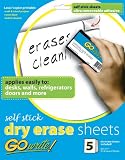 Gowrite Dry Erase Sheets, 8.5 X 11 Inches, White, 5 Sheets (AS8511)