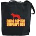 Canvas Tote Bag Black  Breed Color White German Shepherd Dog  Dog