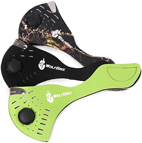 Lottoway Men's Dustproof Activated Carbon Outdoor Cycling Respirator Mask Black