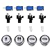 Arcade Game Buttons - 4 x LED Start Push Button Kit Part 1 Player + 2 Player + LED Coin Buttons for Arcade