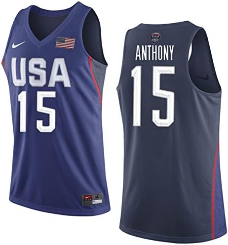 15 Carmelo Anthony Jersey 2016 rio olympics usa dream Jerseys Mens Blue Size XL