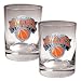 New York Knicks NBA 2pc Rocks Glass Set - Primary Logo by Great American Products