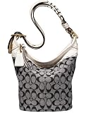 AUTHENTIC COACH BLEECKER SIGNATURE RESORT DENIM DUFFLE 11586