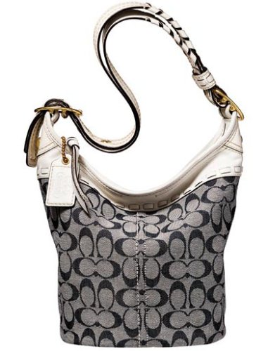 Coach Bleecker Signature Large Resort Denim Duffle Handbag