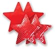 Nippies Red Velvet and Sequins Star Waterproof Self Adhesive Fabric Nipple Cover Pasties