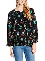 Peace & Love Blusa (Negro / Azul)