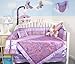 SoHo Lavender Butterfly Silky 10pcs Baby Crib Bedding set