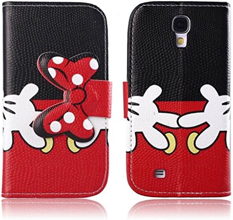 tramsla Premium PU Leather Wallet Cute Bow-knot Flip Case Cover Folio Stand for Samsung Galaxy S4 i9500 - Case 2