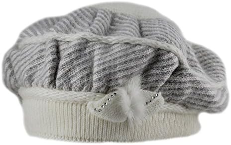 Fishka Women's Elegant Angora Hats Gray