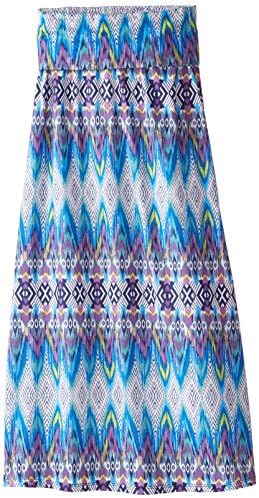 Speechless Big Girls' Printed Maxi Skirt, Blue/Purple, Small