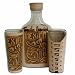  Tequila Especial Bottle and Shot Glass Set Wrapped in Leather