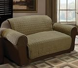 Quilted Micro Suede Pet Furniture Protector Slip Cover Throw Sofa - Sage