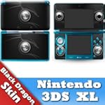 Nintendo 3DS XL Skin Black Dragon Mod...