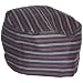 San Jamar H047 Cotton Pill Box Hat, X-Large, Red/Gray Soho Stripe