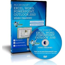 Learn Microsoft Office 2010 Training - 24 Hours of Video Training Tutorials for Excel, Word, PowerPoint, and Outlook 2010 by Simon Sez IT