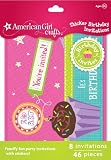 EK Success Brands American Girl Sticker Birthday Invitations