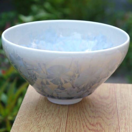 Kyo Kiyomizu Flower Crystal Tea Cup Ginfuji Pottery Bean Paste