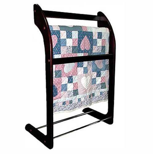 Quilt & Towel Rack - Mahogany Wood Finish