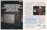 1979 Philips K12 Hi-Fi Sound Color TV Television 2-Page Print Ad
