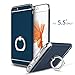 iPhone 6 Plus Case,iPhone 6s Plus Case,Myriann 3 in 1 Ultra Thin Hard Protective Luxury Case Cover for iPhone 6 Plus/iPhone 6s Plus(5.5Inch) with 360 Degree Rotating Ring Kickstand(Navy Blue)