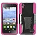 Phone Case for Huawei Vision 3 LTE ( Consumer Cellular ) Pink Corner with Rugged Cover Kickstand