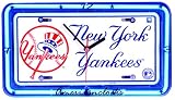 MLB Baseball New York Yankees Neon License Plate Clock (5 Stars Online Store - Ezshoponline, Inc.)
