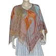 Womens Outerwear Ponchos in Wool Jacquard Design 40 x 40 inches (pnch274)