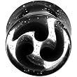 9/16" Black Quotation Symbol Saddle Plug