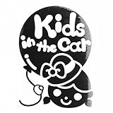 ブラック（黒） Kids in the car〈女の子 〉ステッカー 窓ガラス シール 車の後ろ キッズ イン ザ カー ※吸盤・マグネットタイプではありません 取付簡単 子供が乗っています 子供が乗