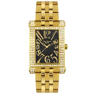 51ifWI7q4mL. SL500 AA300  Swiss Legend Womens 40029 YG BLK GD Diamonds Collection Gold Tone Stainless Steel Watch