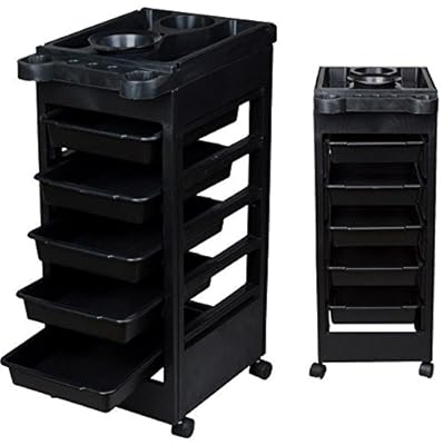 Beauty Salon Spa Styling Station Trolley Equipment Rolling Storage Tray Cart