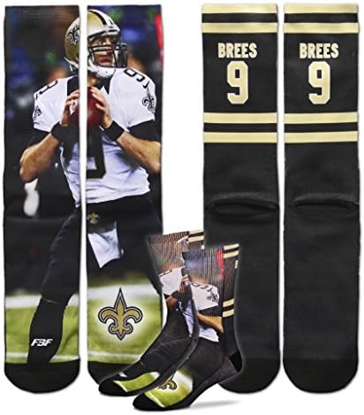 For Bare Feet Drew Brees Jersey Socks Black 0