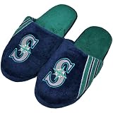 MLB Seattle Mariners Team Stripe Logo Slippers - Navy Blue (11/12) Amazon.com