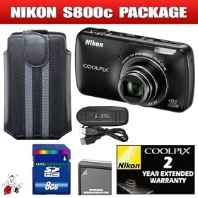 Nikon Coolpix S800c (Black) Package 1
