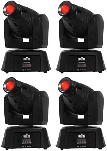 (4) CHAUVET DJ Intimidator Spot 100 IRC 7 LED Colors &amp; Gobos Moving Head Lights