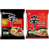 [Shin Ramyun Combo 8packs] Shin Ramyun BLACK (4 packs)+Shin Ramyun Hot Spicy Noodle (4 packs)-(Made in USA)