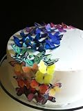 Edible Butterflies © - Small Assorted Raibow Collection Set of 50- Cake and Cupcake Toppers, Decoration