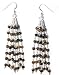 Fashion Earrings Tiger's eye Gemstone Silver Jewelry 4 inches (ers140)