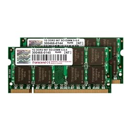 Transcend JETRAM DDR2 667 SO-DIMM KIT 2GB (1GB×2) JM667QSJ-2GK
