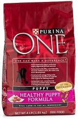 Purina One Smart Blend Healthy Puppy Formula Dog Food, 4-Pound Bags (Pack of 6)
