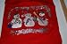 Embroidered Snowman Trio Red T - Just let it snow! Adult-M
