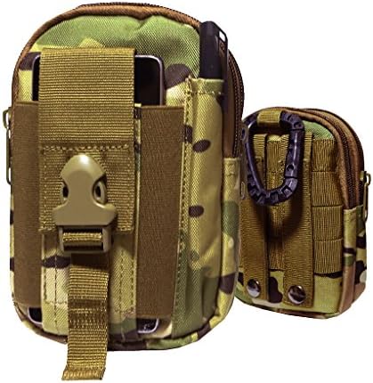 Artcraft(TM) CP MultiCam Molle Camo Bag Military 1000D Nylon Utility Tough Heavy Duty Tactical Compatible Waist Pack Universal Waist Bags Casual Climbing Hiking Outdoor Rock Gear Holster Pouch Cycling Carrying Big Pouch Belt Waist Bag / Pocket for Sony ALL FIT Case Cover Skin