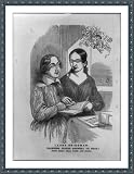 Historic Print (S): Laura Bridgman teaching Oliver Caswell to read, both being deaf, dumb and blind.