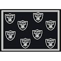 Oakland Raiders All-Over Logo Rug