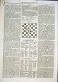 10 PAGES CHESS PROBLEMS & SOLUTIONS Antique Print 1864