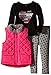 Calvin Klein Little Girls' Pink Quilted Vest with Tee and Pants